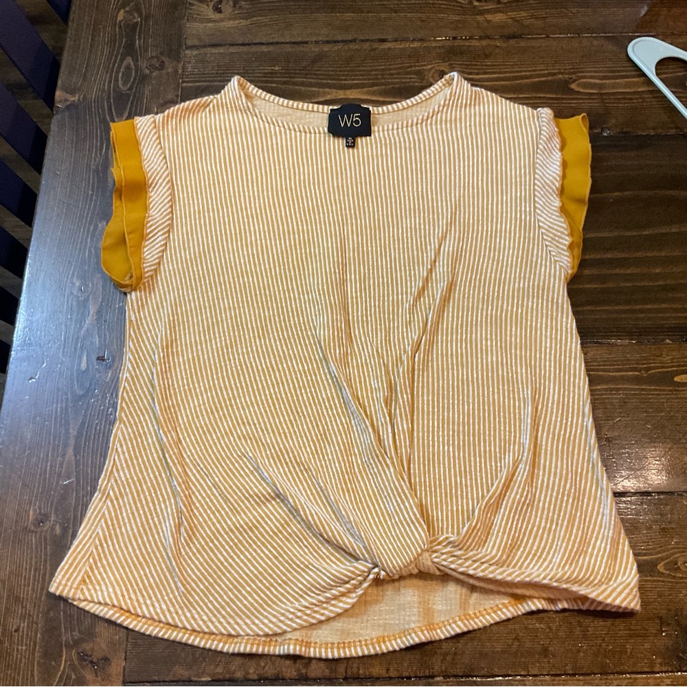W5 Women's Striped Tan Top
